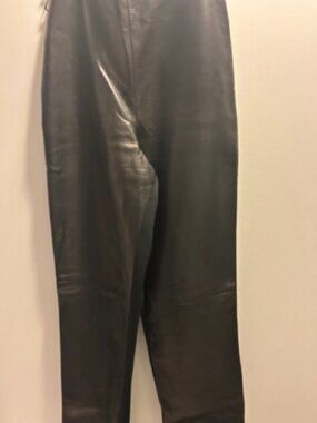 Isabel USA Genuine Leather Black Pants
